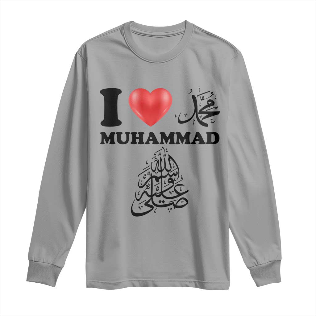 I Love Muhammad Long Sleeve Shirt Musliam Identity Faith Peace Pride Islamic Calligraphy - Wonder Print Shop