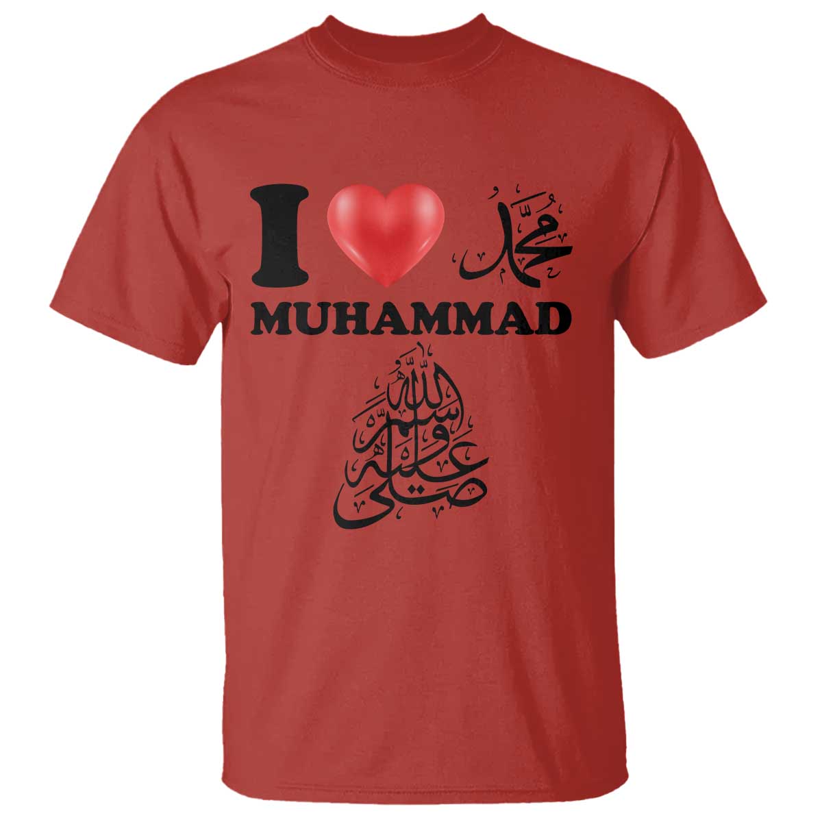 I Love Muhammad T Shirt Musliam Identity Faith Peace Pride Islamic Calligraphy - Wonder Print Shop