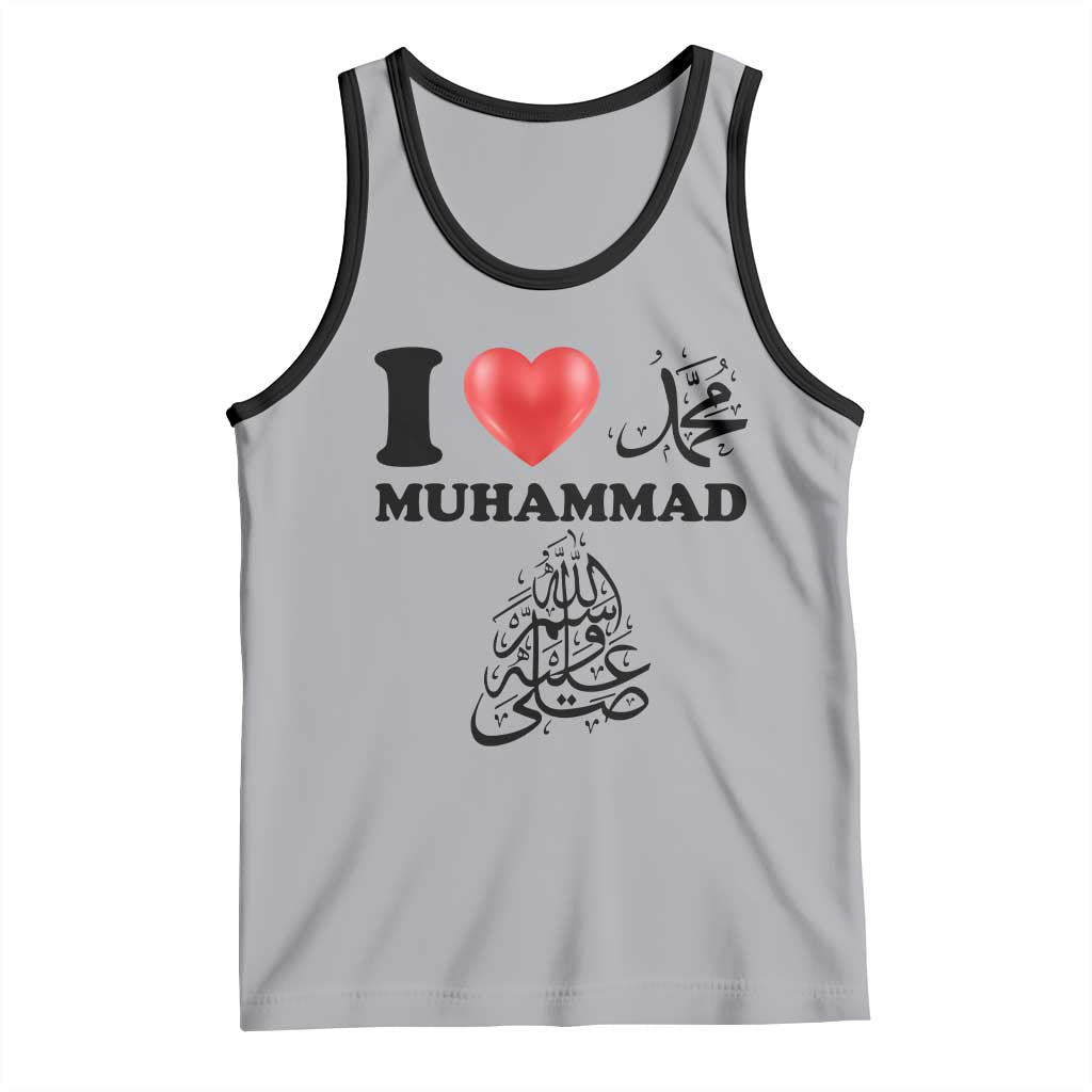 I Love Muhammad Tank Top Musliam Identity Faith Peace Pride Islamic Calligraphy - Wonder Print Shop