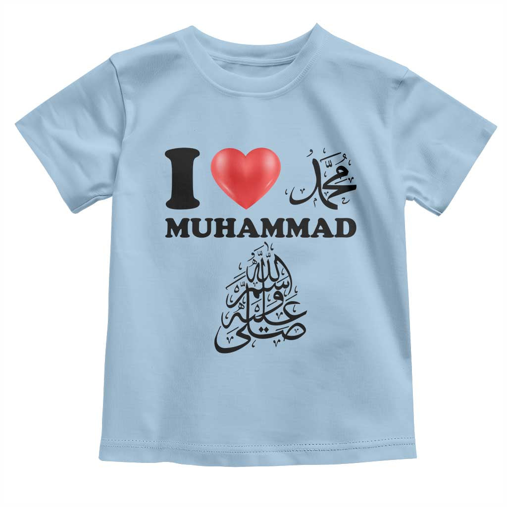 I Love Muhammad Toddler T Shirt Musliam Identity Faith Peace Pride Islamic Calligraphy - Wonder Print Shop
