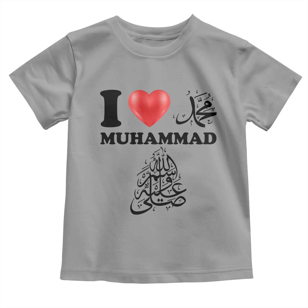 I Love Muhammad Toddler T Shirt Musliam Identity Faith Peace Pride Islamic Calligraphy - Wonder Print Shop