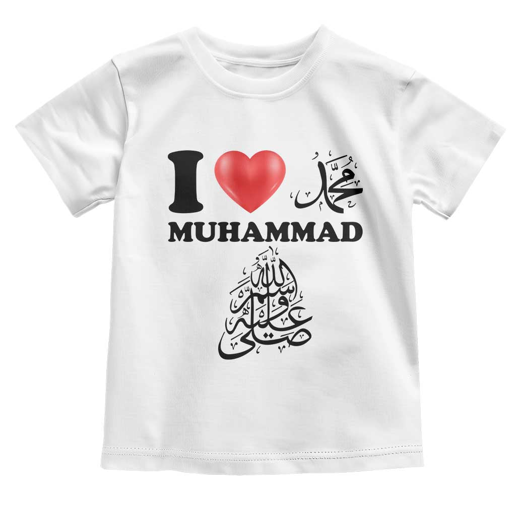 I Love Muhammad Toddler T Shirt Musliam Identity Faith Peace Pride Islamic Calligraphy - Wonder Print Shop