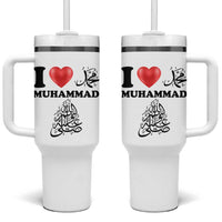 I Love Muhammad Tumbler With Handle Musliam Identity Faith Peace Pride Islamic Calligraphy - Wonder Print Shop