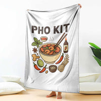 Funny Pho Kit Vietnamese Noodle Pun Throw Blanket Ramen Pho Lovers Hilarious Foodie Graphic - Wonder Print Shop