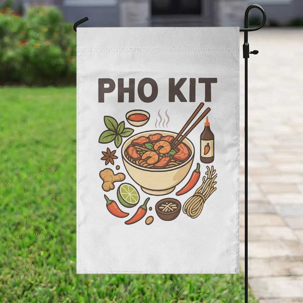 Funny Pho Kit Vietnamese Noodle Pun Garden Flag Ramen Pho Lovers Hilarious Foodie Graphic - Wonder Print Shop