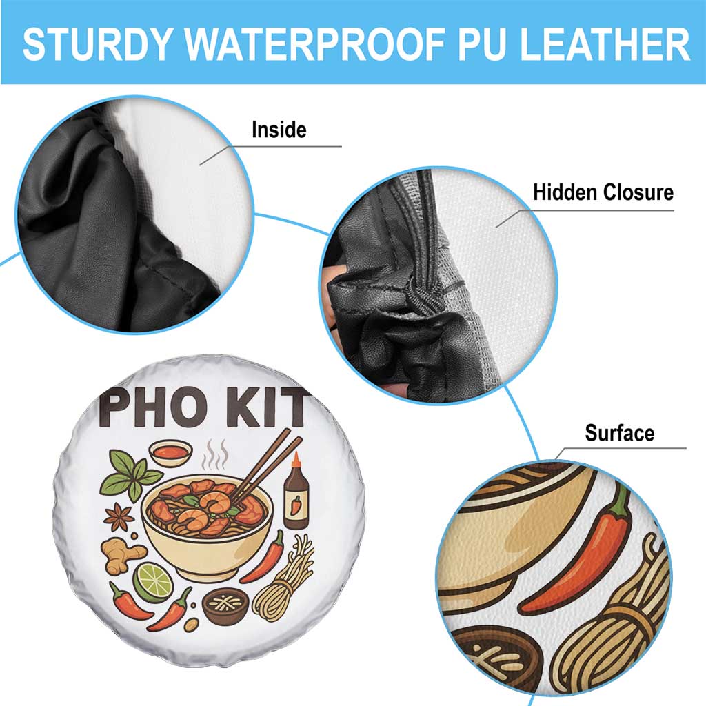 Funny Pho Kit Vietnamese Noodle Pun Spare Tire Cover Ramen Pho Lovers Hilarious Foodie Graphic - Wonder Print Shop