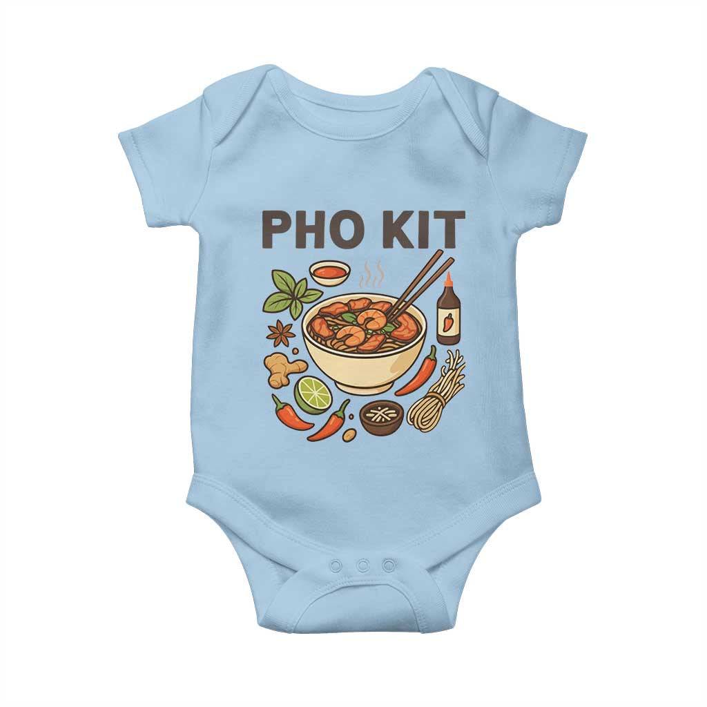 Funny Pho Kit Vietnamese Noodle Pun Baby Onesie Ramen Pho Lovers Hilarious Foodie Graphic - Wonder Print Shop