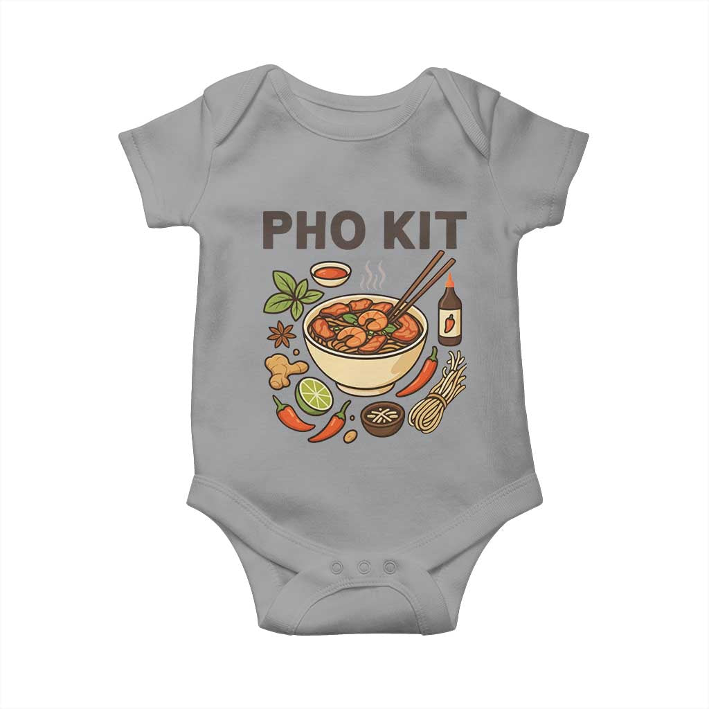 Funny Pho Kit Vietnamese Noodle Pun Baby Onesie Ramen Pho Lovers Hilarious Foodie Graphic - Wonder Print Shop