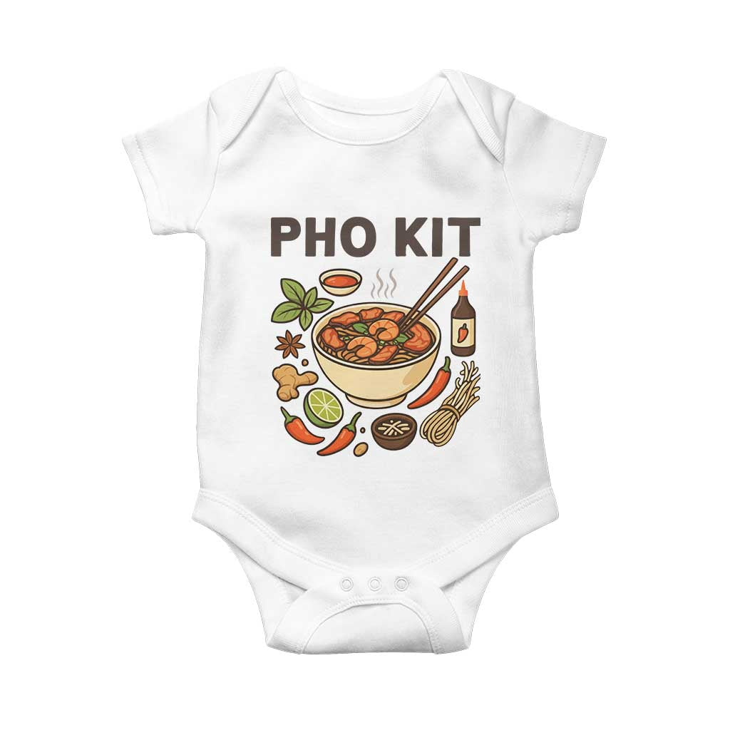 Funny Pho Kit Vietnamese Noodle Pun Baby Onesie Ramen Pho Lovers Hilarious Foodie Graphic - Wonder Print Shop