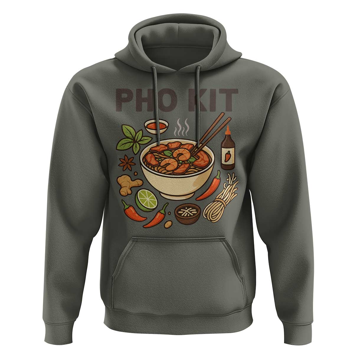 Funny Pho Kit Vietnamese Noodle Pun Hoodie Ramen Pho Lovers Hilarious Foodie Graphic - Wonder Print Shop