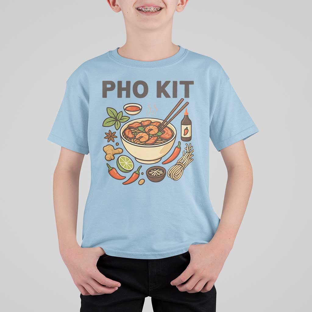 Funny Pho Kit Vietnamese Noodle Pun T Shirt For Kid Ramen Pho Lovers Hilarious Foodie Graphic - Wonder Print Shop