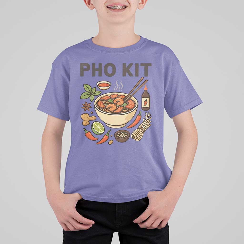 Funny Pho Kit Vietnamese Noodle Pun T Shirt For Kid Ramen Pho Lovers Hilarious Foodie Graphic - Wonder Print Shop