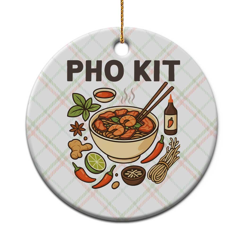 Funny Pho Kit Vietnamese Noodle Pun Ceramic Ornament Ramen Pho Lovers Hilarious Foodie Graphic - Wonder Print Shop