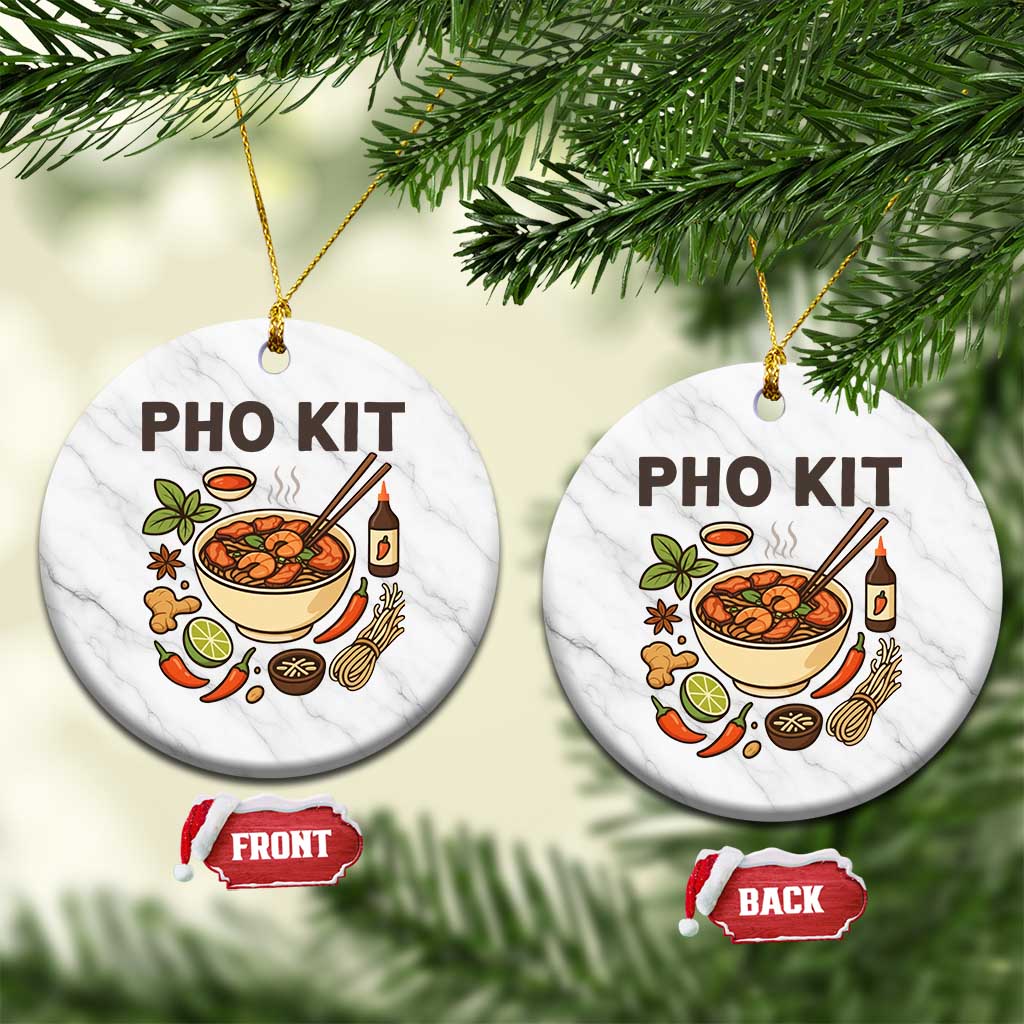 Funny Pho Kit Vietnamese Noodle Pun Ceramic Ornament Ramen Pho Lovers Hilarious Foodie Graphic - Wonder Print Shop