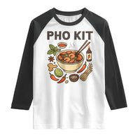 Funny Pho Kit Vietnamese Noodle Pun Raglan Shirt Ramen Pho Lovers Hilarious Foodie Graphic - Wonder Print Shop
