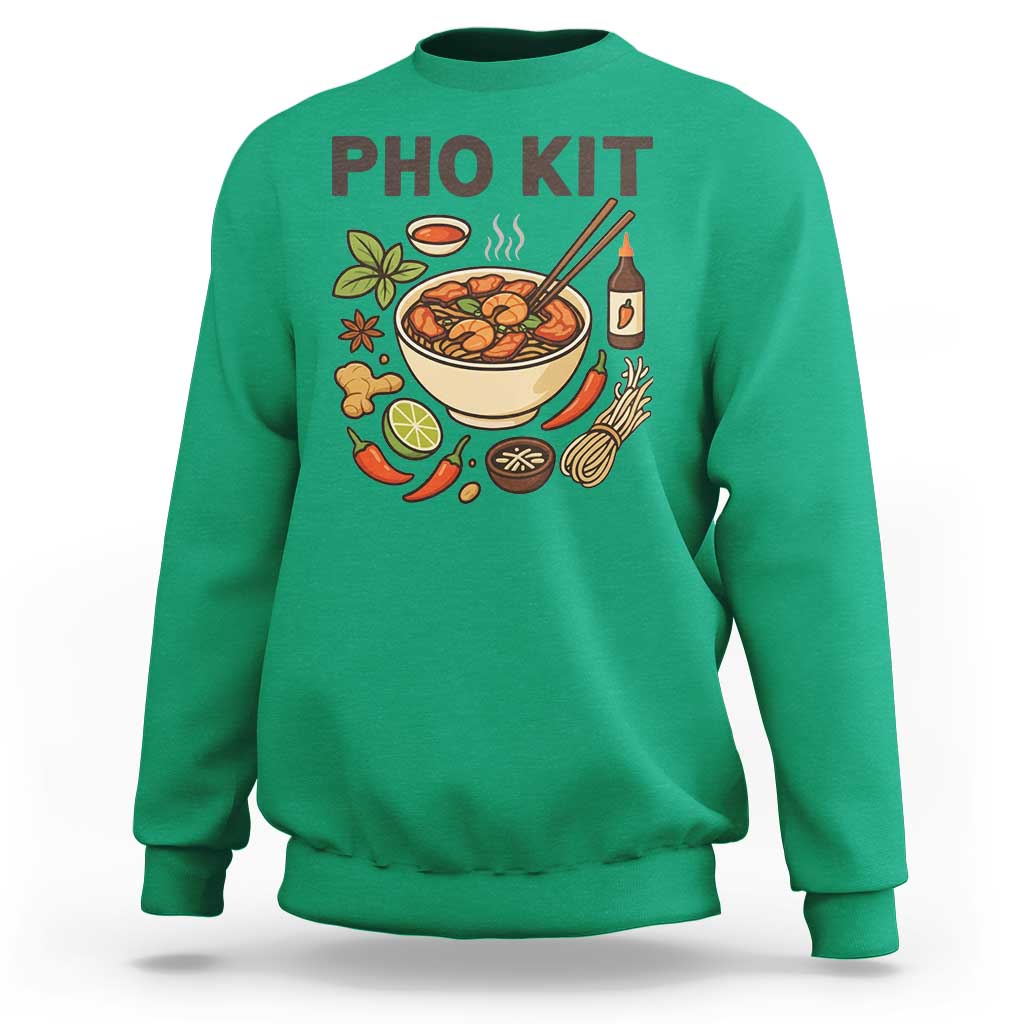 Funny Pho Kit Vietnamese Noodle Pun Sweatshirt Ramen Pho Lovers Hilarious Foodie Graphic - Wonder Print Shop