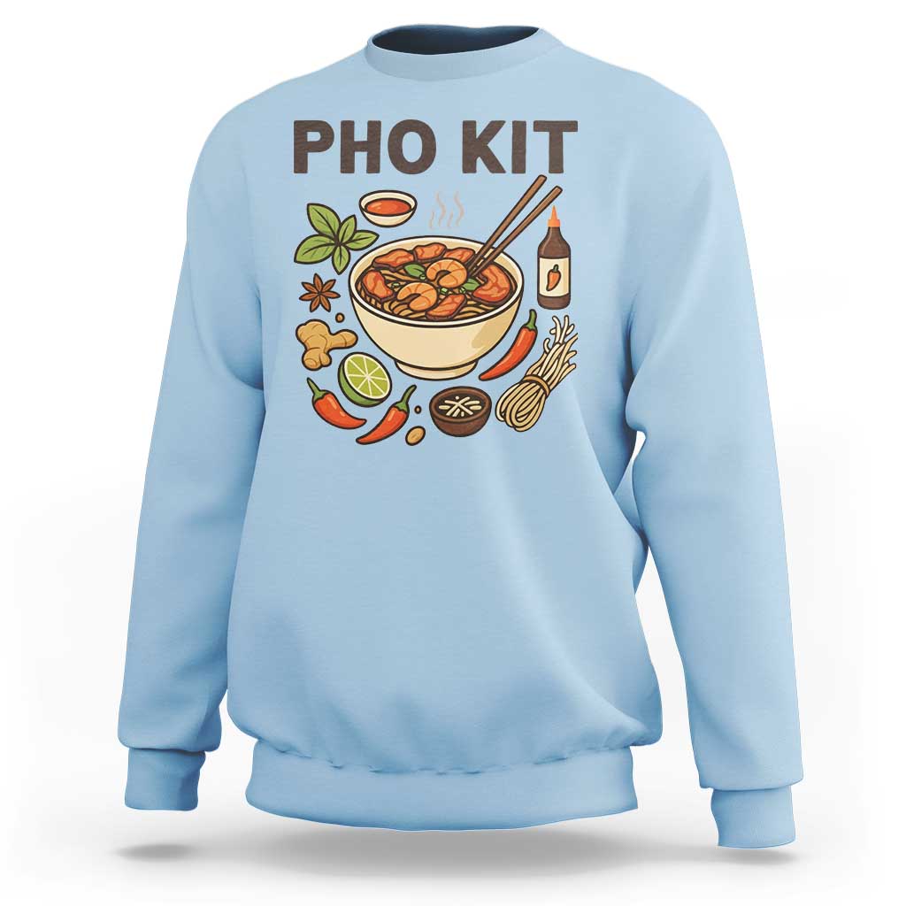 Funny Pho Kit Vietnamese Noodle Pun Sweatshirt Ramen Pho Lovers Hilarious Foodie Graphic - Wonder Print Shop