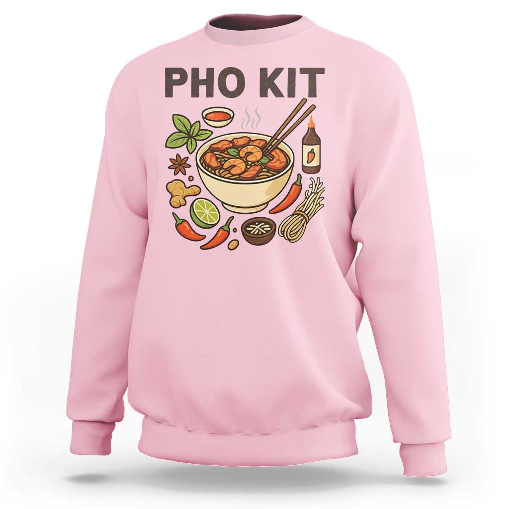 Funny Pho Kit Vietnamese Noodle Pun Sweatshirt Ramen Pho Lovers Hilarious Foodie Graphic - Wonder Print Shop