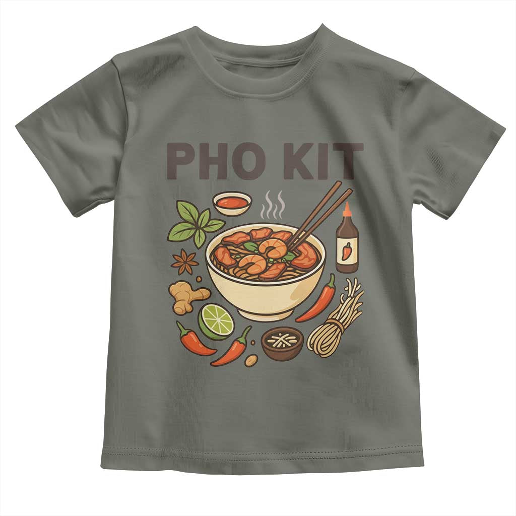 Funny Pho Kit Vietnamese Noodle Pun Toddler T Shirt Ramen Pho Lovers Hilarious Foodie Graphic - Wonder Print Shop