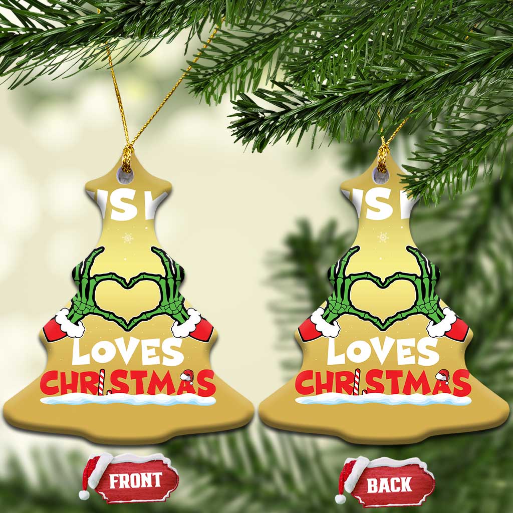 Funny Christmas Christmas Ornament This Kid Loves Xmas Skeleton Heart - Wonder Print Shop