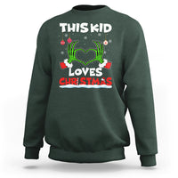 Funny Christmas Sweatshirt This Kid Loves Xmas Skeleton Heart - Wonder Print Shop