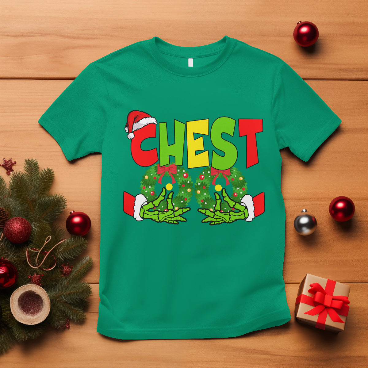 Christmas Couples T Shirt Chestnuts Xmas Matching Family Funny Chest Skeleton - Wonder Print Shop