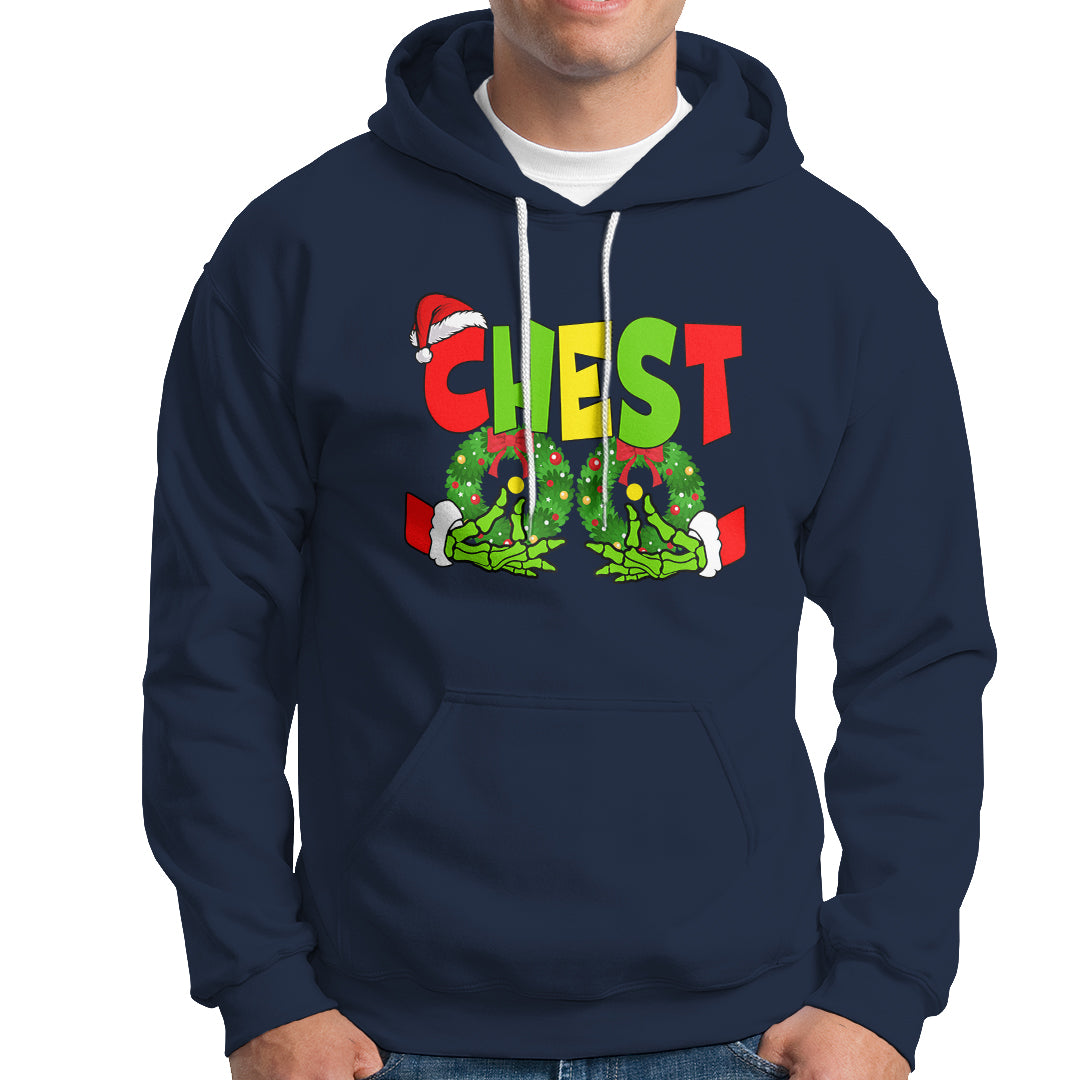 Christmas Couples Hoodie Chestnuts Xmas Matching Family Funny Chest Skeleton - Wonder Print Shop
