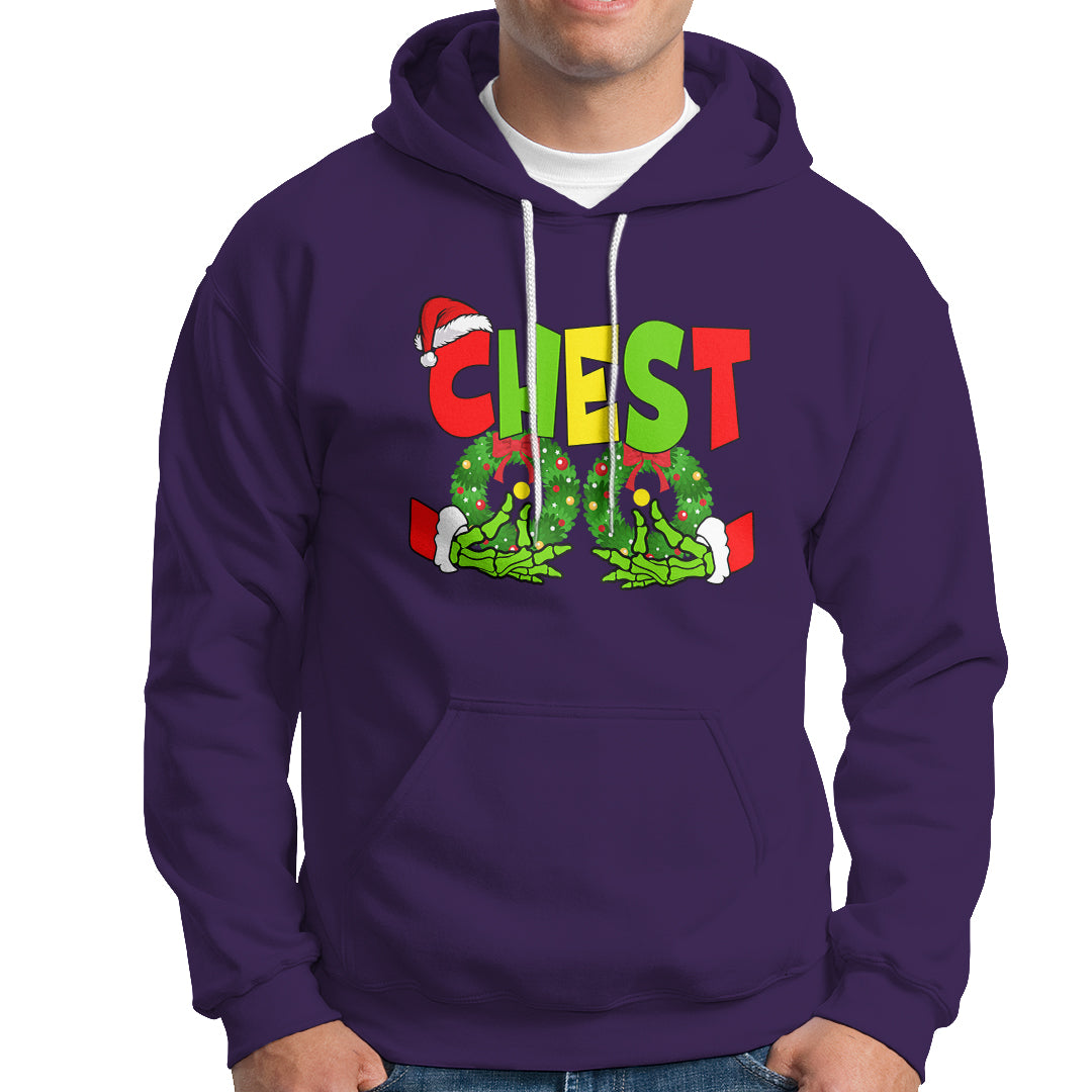 Christmas Couples Hoodie Chestnuts Xmas Matching Family Funny Chest Skeleton - Wonder Print Shop