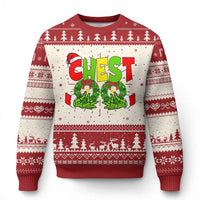 Christmas Couples Ugly Christmas Sweater Chestnuts Xmas Matching Family Funny Chest Skeleton - Wonder Print Shop