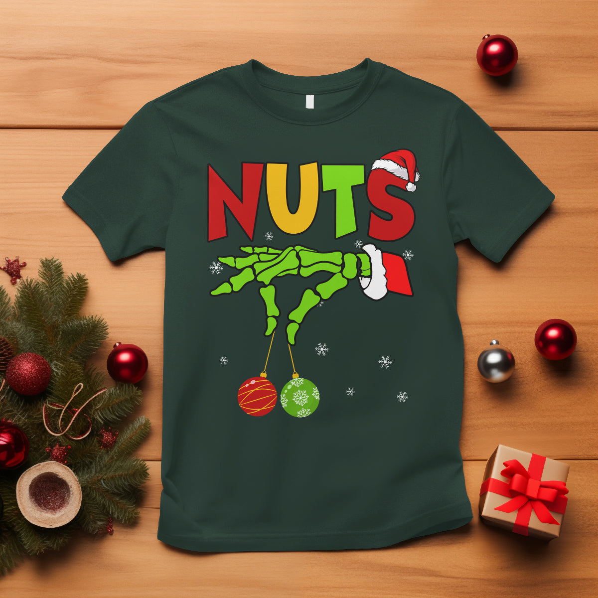 Christmas Couples T Shirt Chestnuts Xmas Matching Family Funny Nuts Skeleton - Wonder Print Shop