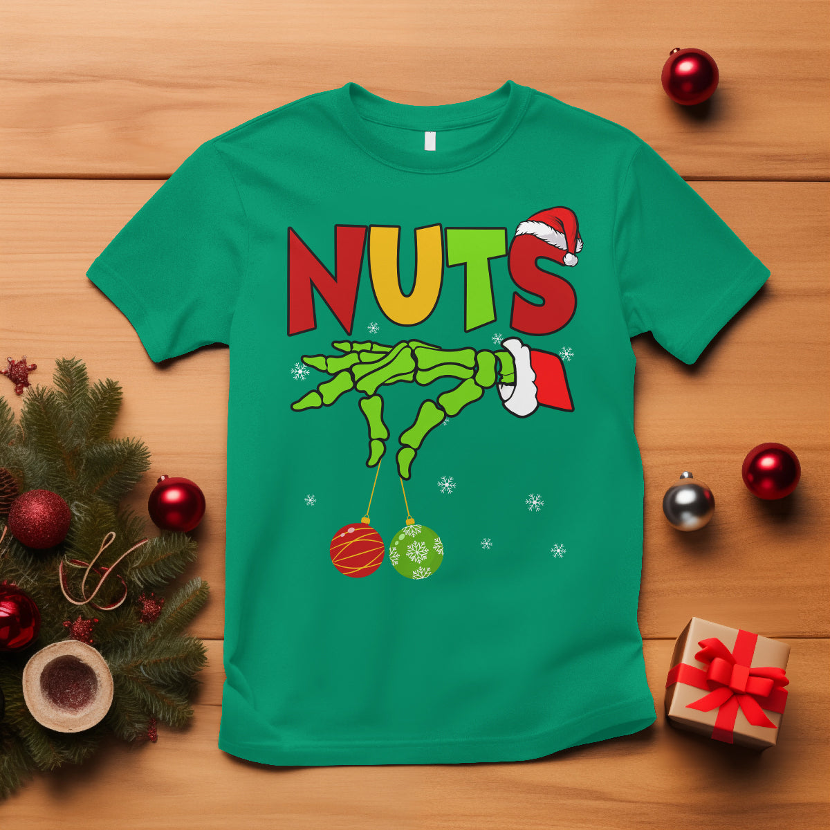 Christmas Couples T Shirt Chestnuts Xmas Matching Family Funny Nuts Skeleton - Wonder Print Shop
