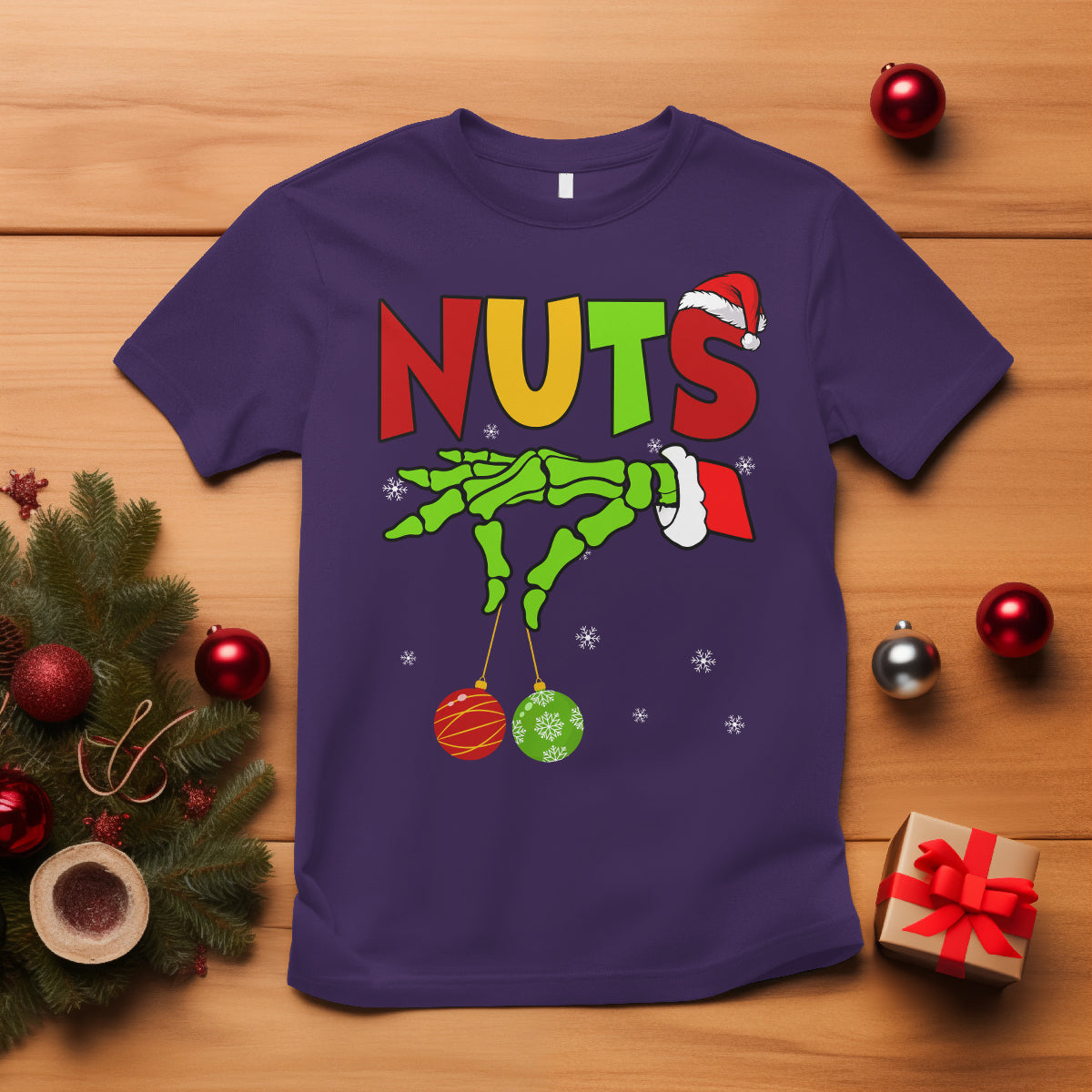 Christmas Couples T Shirt Chestnuts Xmas Matching Family Funny Nuts Skeleton - Wonder Print Shop