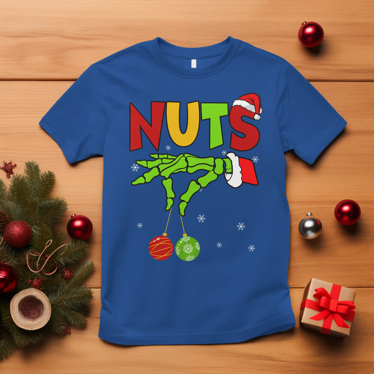 Christmas Couples T Shirt Chestnuts Xmas Matching Family Funny Nuts Skeleton - Wonder Print Shop