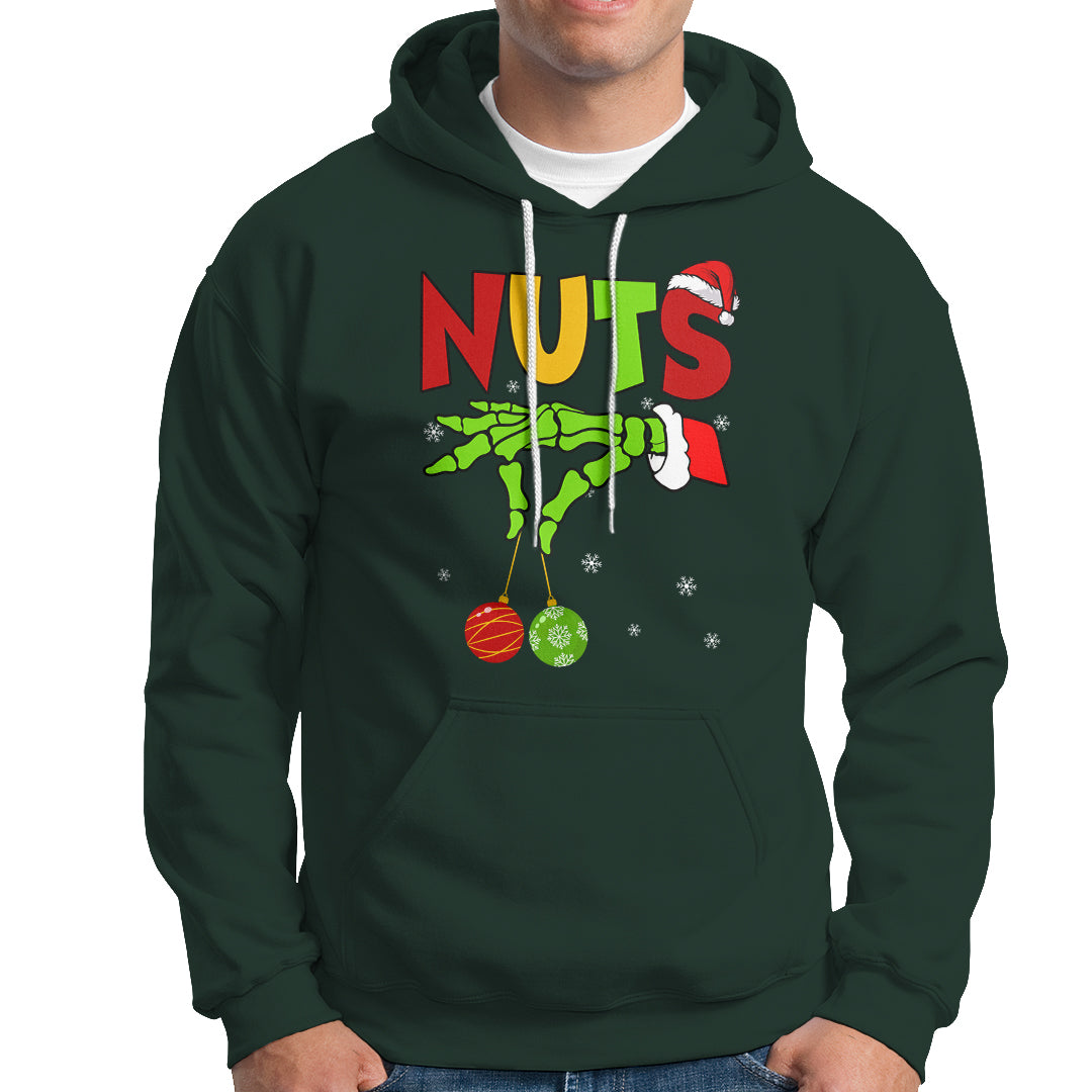Christmas Couples Hoodie Chestnuts Xmas Matching Family Funny Nuts Skeleton - Wonder Print Shop