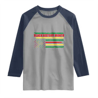 Black History Month Raglan Shirt African American Pride US Flag