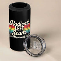 Funny Radical Left Scum Apparently 4 in 1 Can Cooler Tumbler Retro Political Humor - Wonder Print Shop