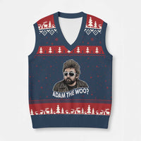 Adam Inspired Graphic V-Neck Knit Sweater Vest The Woo Memorial Tribute - Wonder Print Shop