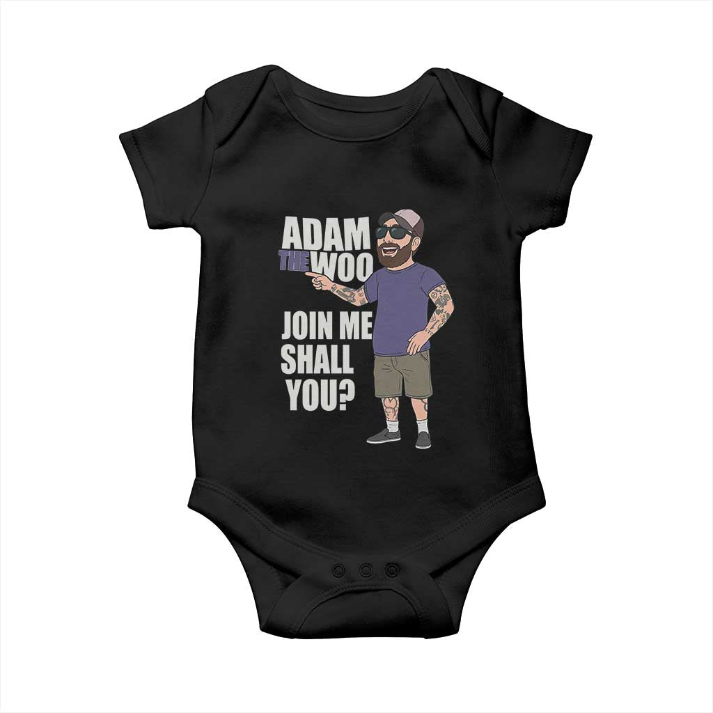 Adam Inspired Graphic Baby Onesie The Woo Memorial Tribute Join Me Shall You - Wonder Print Shop