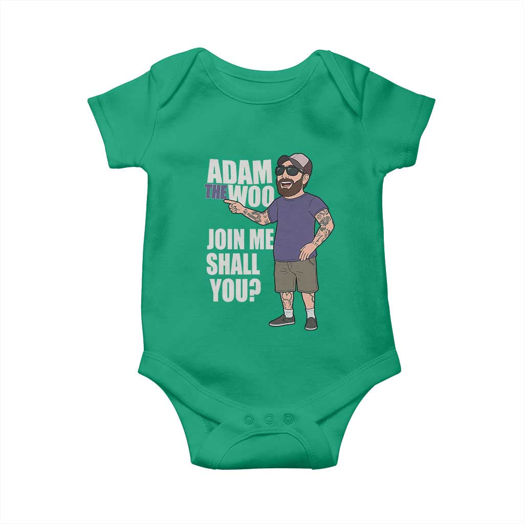 Adam Inspired Graphic Baby Onesie The Woo Memorial Tribute Join Me Shall You - Wonder Print Shop