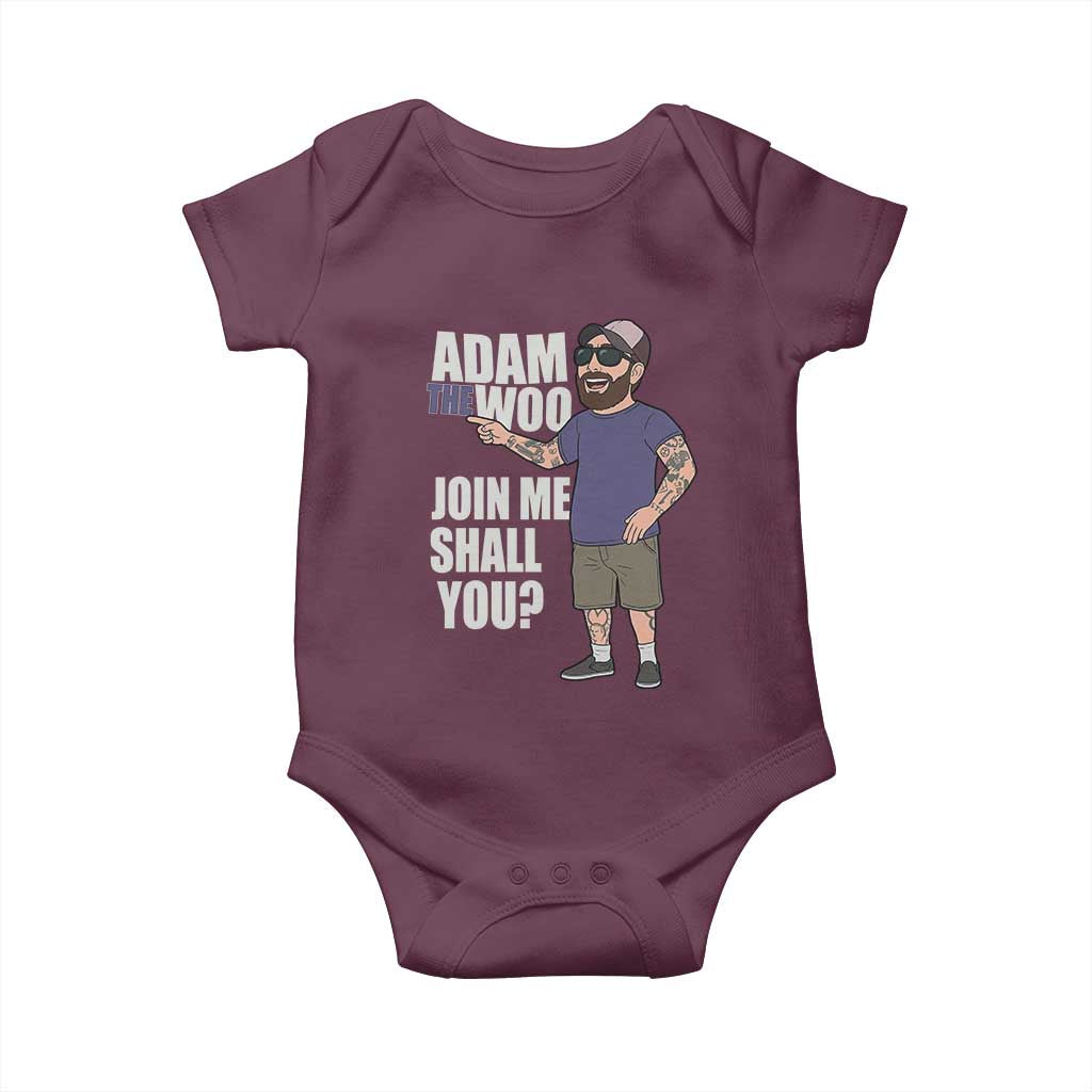 Adam Inspired Graphic Baby Onesie The Woo Memorial Tribute Join Me Shall You - Wonder Print Shop
