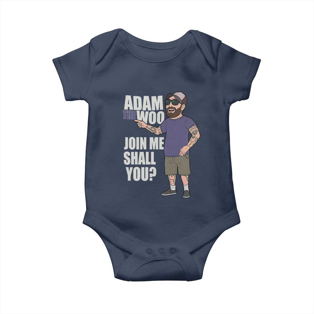 Adam Inspired Graphic Baby Onesie The Woo Memorial Tribute Join Me Shall You - Wonder Print Shop