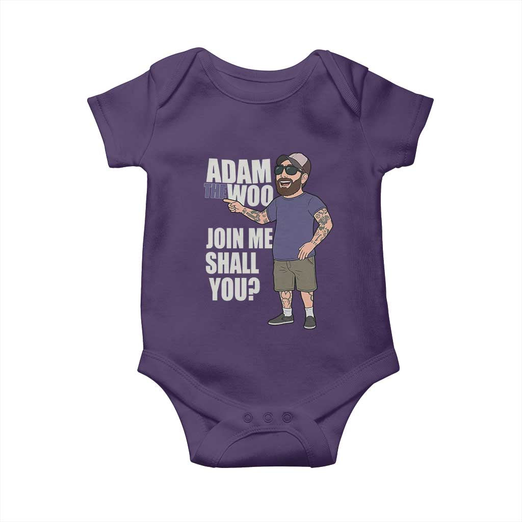 Adam Inspired Graphic Baby Onesie The Woo Memorial Tribute Join Me Shall You - Wonder Print Shop