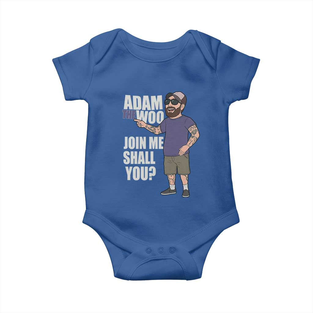 Adam Inspired Graphic Baby Onesie The Woo Memorial Tribute Join Me Shall You - Wonder Print Shop