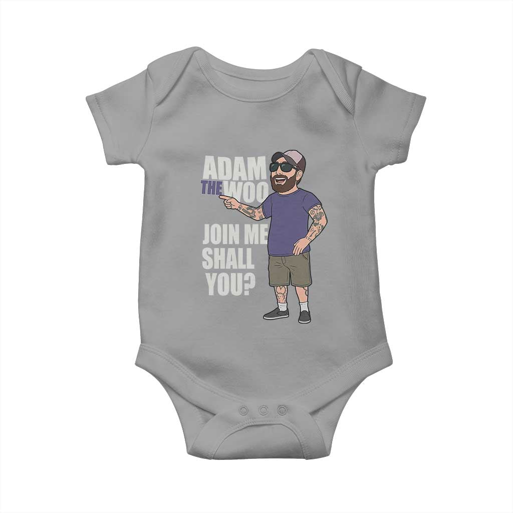 Adam Inspired Graphic Baby Onesie The Woo Memorial Tribute Join Me Shall You - Wonder Print Shop