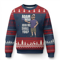 Adam Inspired Graphic Ugly Christmas Sweater The Woo Memorial Tribute Join Me Shall You - Wonder Print Shop