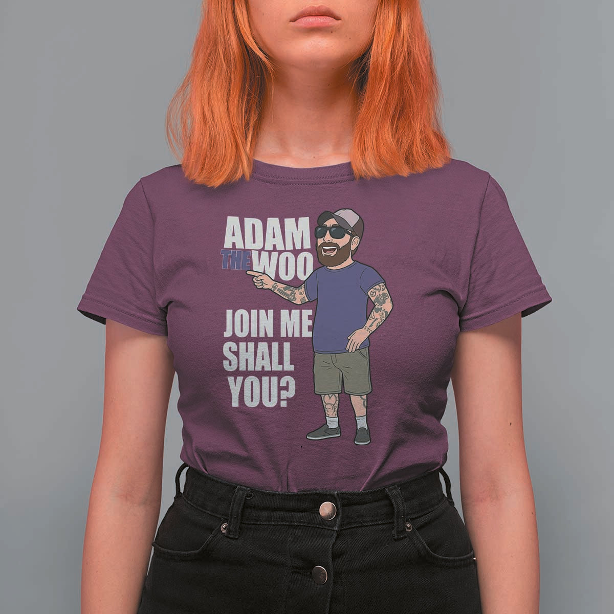 Adam Inspired Graphic T Shirt For Women The Woo Memorial Tribute Join Me Shall You - Wonder Print Shop