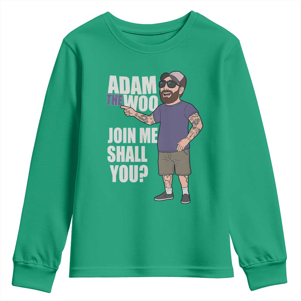 Adam Inspired Graphic Youth Sweatshirt The Woo Memorial Tribute Join Me Shall You - Wonder Print Shop