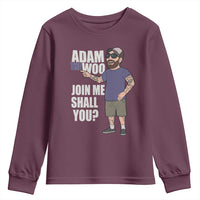 Adam Inspired Graphic Youth Sweatshirt The Woo Memorial Tribute Join Me Shall You - Wonder Print Shop