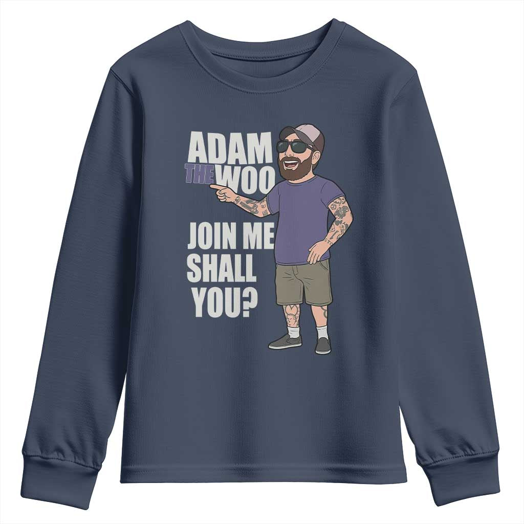 Adam Inspired Graphic Youth Sweatshirt The Woo Memorial Tribute Join Me Shall You - Wonder Print Shop