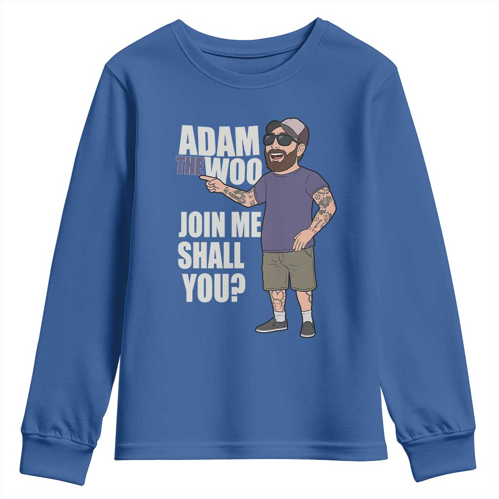 Adam Inspired Graphic Youth Sweatshirt The Woo Memorial Tribute Join Me Shall You - Wonder Print Shop